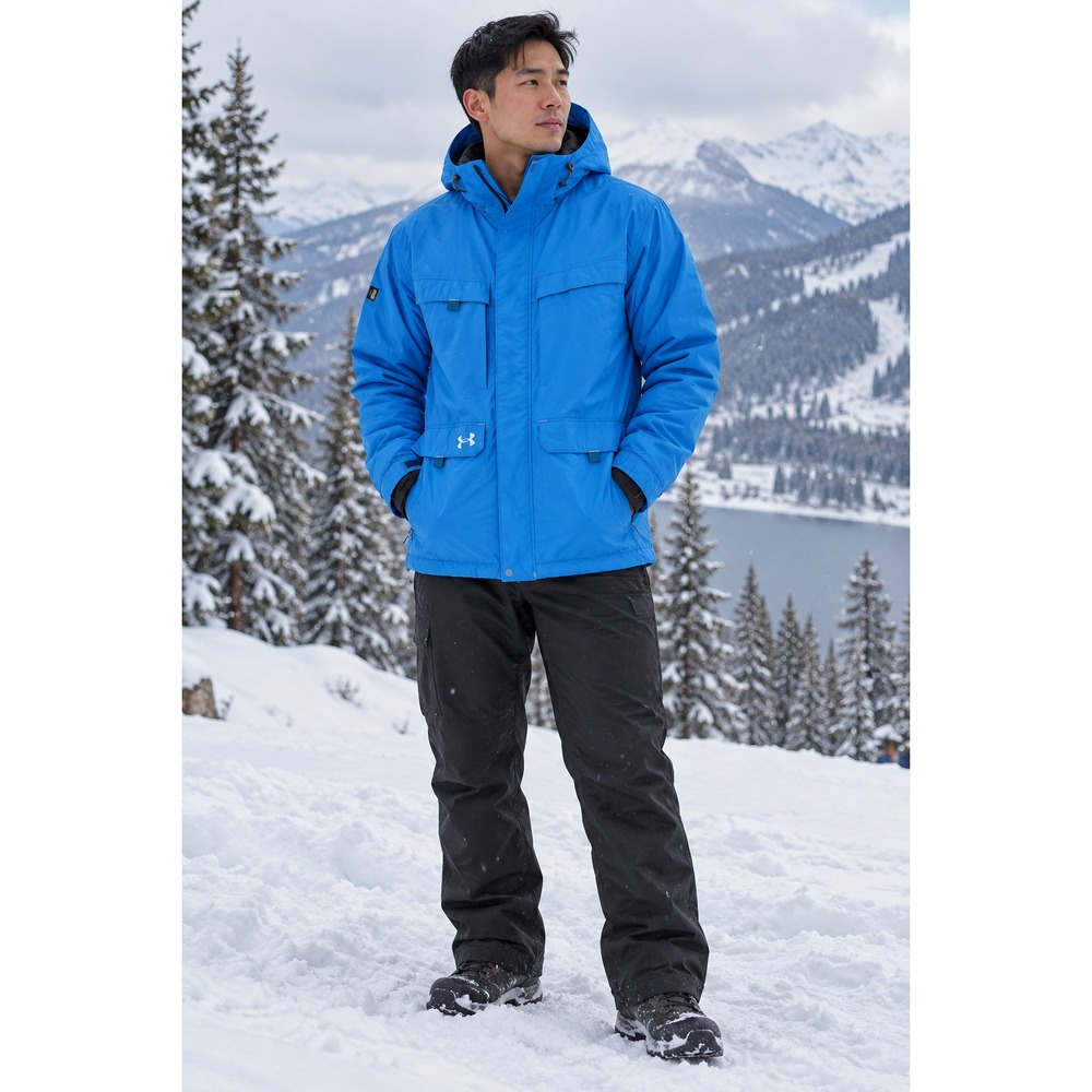 Under Armour Porter 3-in-1 Mens L Blue ColdGear Infrared Ski Snow Winter Jacket